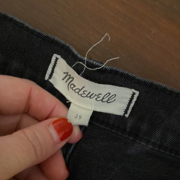 Madewell black denim cutoff shorts. Never worn. Size 29. - Picture 2 of 3